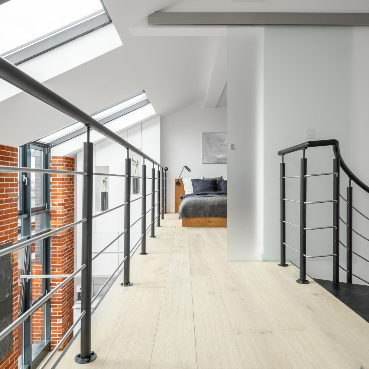 Corridor in modern loft apartment
