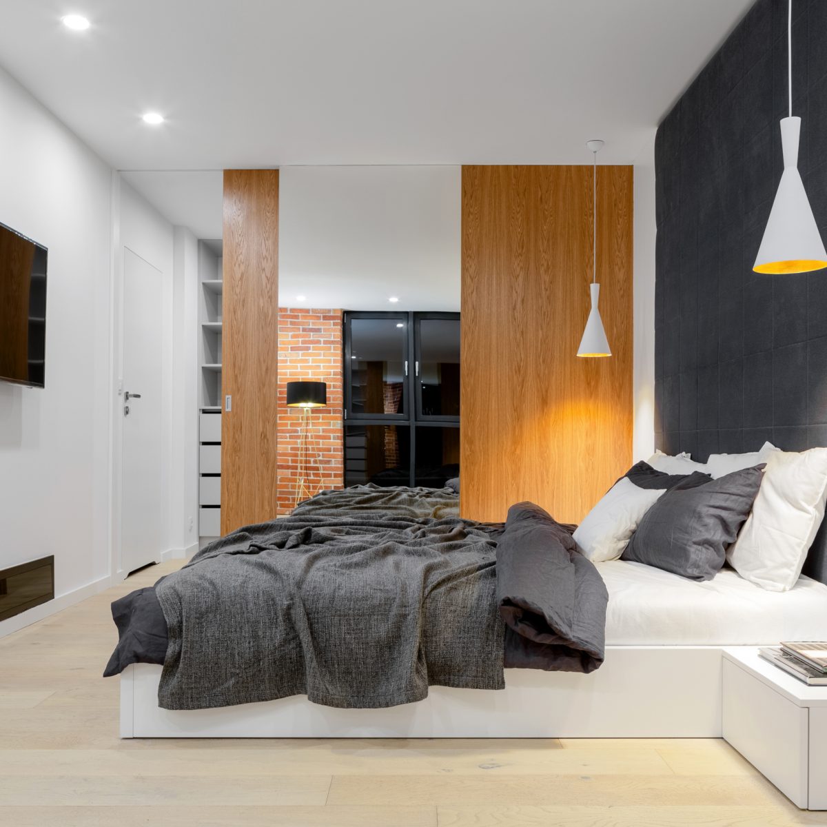 Loft style bedroom