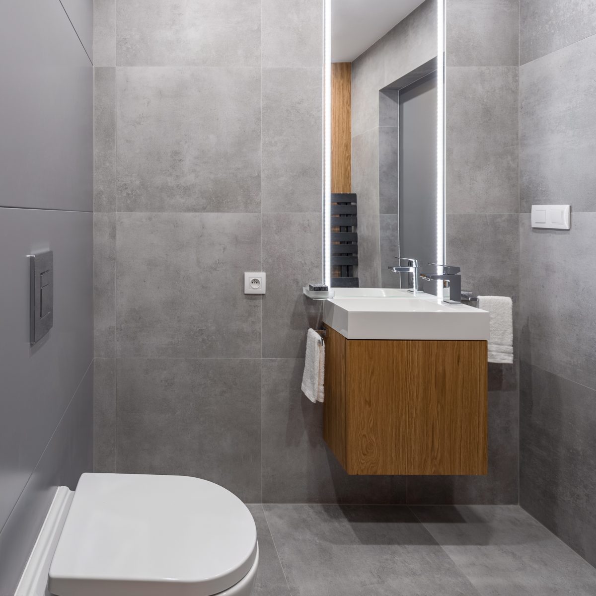 Modern gray bathroom